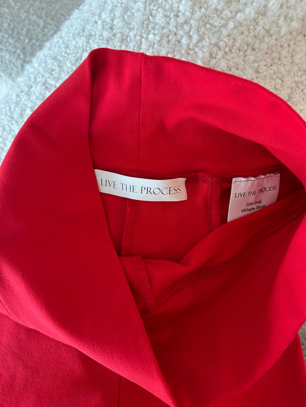 Live The Process Tuxedo Red High Waisted Leggings XS